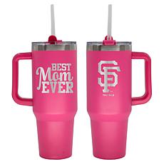 Officially-Licensed MLB  40oz Best Mom Ever Pink Tumbler, Giants