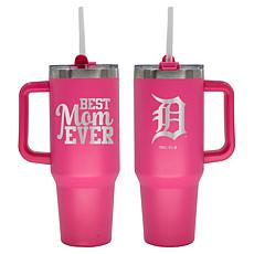 Officially-Licensed MLB  40oz Best Mom Ever Pink Tumbler, Tigers