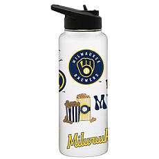 Officially-Licensed MLB Milwaukee Brewers 34oz Stainless Steel Tumbler