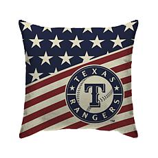 Officially Licensed MLB Stars & Stripes Cloth Décor Pillow - Rangers
