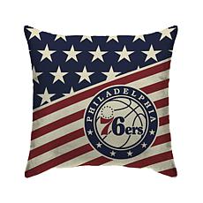 Officially Licensed NBA Stars&Stripes Duck Cloth Décor Pillow - 76ers