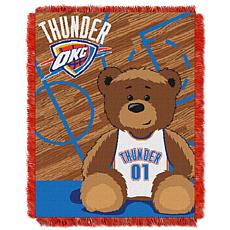 Officially Licensed NBA Thunder "Half-Court" Baby Woven Jacquard Throw