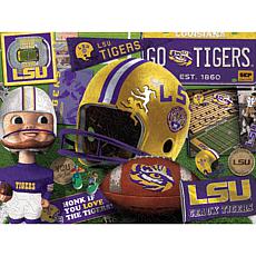 Officially Licensed NCAA  Wooden Retro Series Puzzle - LSU Tigers