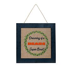 Officially Licensed NFL FOCO Bears 12'' Double-Sided Burlap Sign