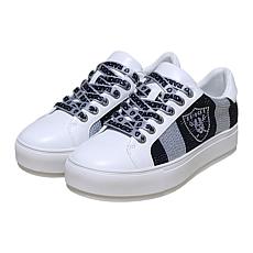 Officially Licensed NFL Lace-Up Sparkle Sneaker by Cuce Shoes