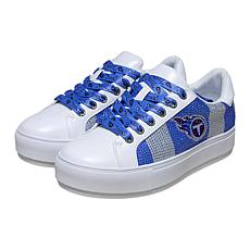 Officially Licensed NFL Lace-Up Sparkle Sneaker by Cuce Shoes