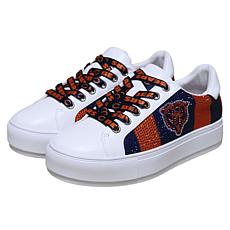 Officially Licensed NFL Lace-Up Sparkle Sneaker by Cuce Shoes