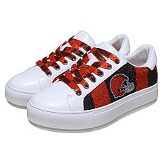 Officially Licensed NFL Lace-Up Sparkle Sneaker by Cuce Shoes