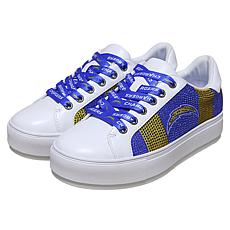 Officially Licensed NFL Lace-Up Sparkle Sneaker by Cuce Shoes