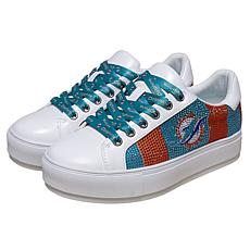 Officially Licensed NFL Lace-Up Sparkle Sneaker by Cuce Shoes