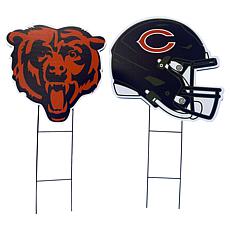 Officially Licensed NFL Logo & Helmet 2pk Yard Signs by Pegasus Sports