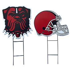 Officially Licensed NFL Logo & Helmet 2pk Yard Signs by Pegasus Sports