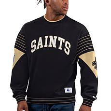 Men's Heathered Gray/Black New Orleans Saints Big & Tall Raglan Short  Sleeve Pullover Hoodie