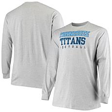 Officially Licensed NFL Men's Gray Big & Tall Long Sleeve - Titans 