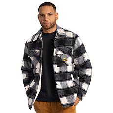 Officially Licensed NFL Men's Plaid Shirt Jacket
