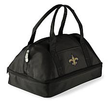 Officially Licensed NFL New Orleans Saints Black Casserole Tote 