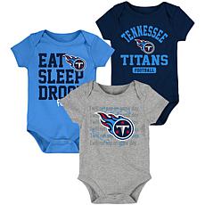 Outerstuff Newborn Navy Tennessee Titans Allover Print Raglan Full-Zip Jumper