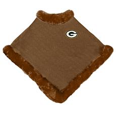 Officially Licensed NFL One-Size Fur-Trim Poncho - Green Bay Packers