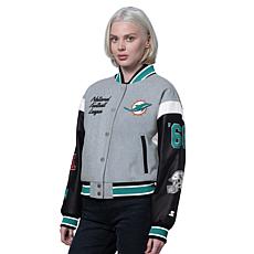 Officially Licensed NFL Starter Women's Cropped Varsity Jacket by Glll