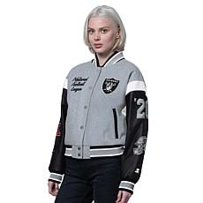 Officially Licensed NFL Starter Women's Cropped Varsity Jacket by Glll