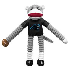 Officially Licensed NFL Team Sock Monkey Pet Toy - Carolina Panthers