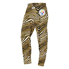 Officially Licensed NFL Unisex Pull-On Zebra-Print Knit Pant by Zubaz