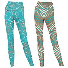 Officially Licensed NFL Women's 2-pack Printed Leggings by Zubaz