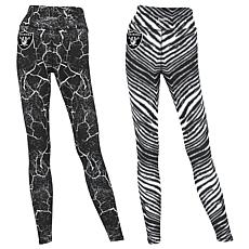 Officially Licensed NFL Women's 2-pack Printed Leggings by Zubaz