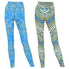 Officially Licensed NFL Women's 2-pack Printed Leggings by Zubaz