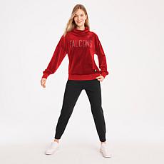 Officially Licensed NFL Womens Delilah Velour Sweatshirt by DKNY Sport