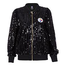 Officially Licensed NFL Women's Sequin Jacket by Cuce