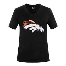 Officially Licensed NFL Women's Sequin Logo Tee from Fabgating by Cucé