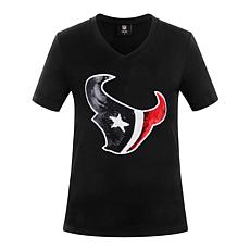 Officially Licensed NFL Women's Sequin Logo Tee from Fabgating by Cucé