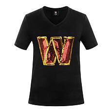 Officially Licensed NFL Women's Sequin Logo Tee from Fabgating by Cucé