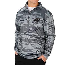 Officially Licensed NFL Zubaz Camo 1/4-Zip Pullover -Carolina Panthers