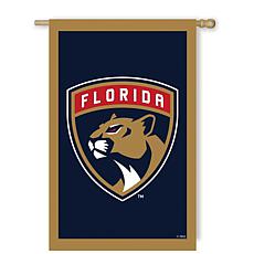 Officially Licensed NHL Applique House Flag - Florida Panthers