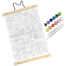 Ooly Paintology Paint-By-Number Canvas Kit - Blue Birds, 25pcs