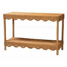 Oteria Rustic Rattan Console Table 49.2" W x 20.1" D x 31.5" H