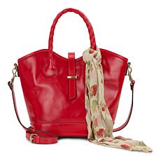 Patricia Nash Mina Satchel With Scarf & Crossbody Strap