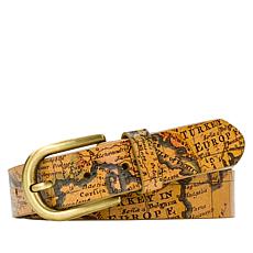 Patricia Nash Vietri Printed Adjustable Leather Belt
