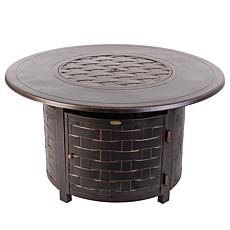 Perissa Woven Round Aluminum LPG Fire Pit
