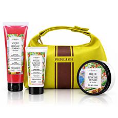Perlier 3pc Holiday Kit Red Lemon