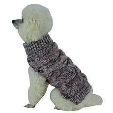 Pet Life Royal Bark Heavy Cable Knitted Designer Fashion Dog Sweater