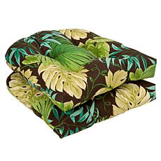 Pillow Perfect Tropique Peridot Wicker Seat Cushion 2-Pack - Green