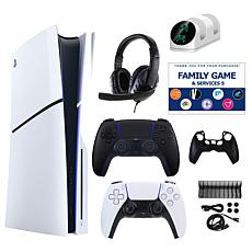 PS5 Slim Console with Extra DualSense, Accessories Kit & Voucher
