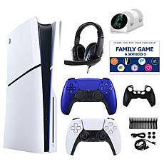 PS5 Slim Console with Extra DualSense, Accessories Kit & Voucher