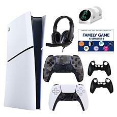 PS5 Slim Digital Console with Extra DualSense, Accessories & Voucher