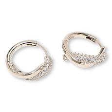 Radiance by Absolute™ 1.07ctw Sterling Silver Wrapped Hoop Earrings