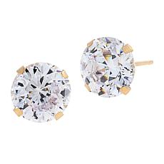 Radiance by Absolute™ 10K Gold 100-Facet Round Stud Earrings