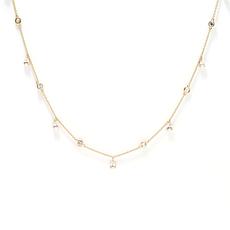 Radiance by Absolute™ 20" Round and Pear Stone Station Necklace